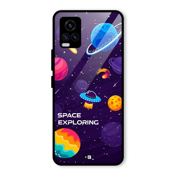 Space Exploring Glass Back Case for Vivo V20 2021