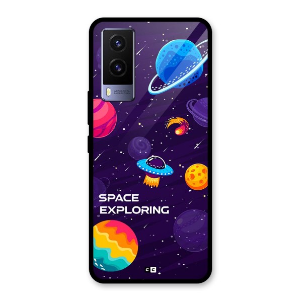 Space Exploring Glass Back Case for Vivo V21e 5G