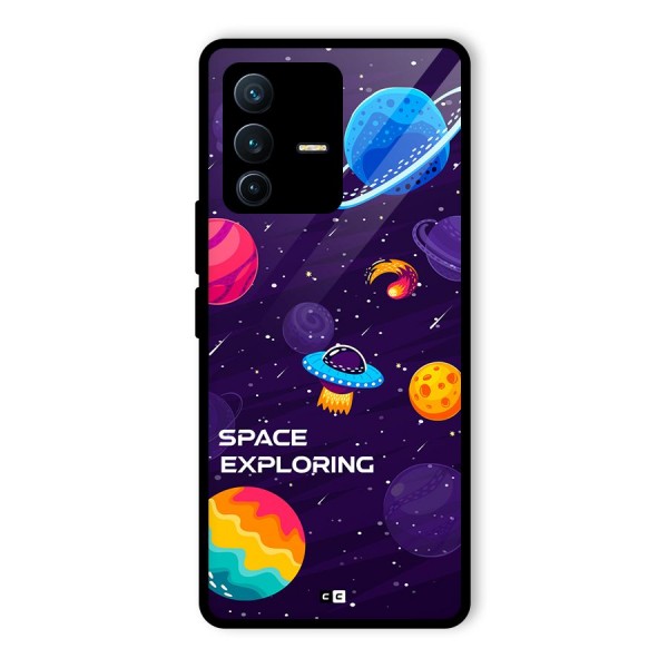 Space Exploring Glass Back Case for Vivo V23 Pro