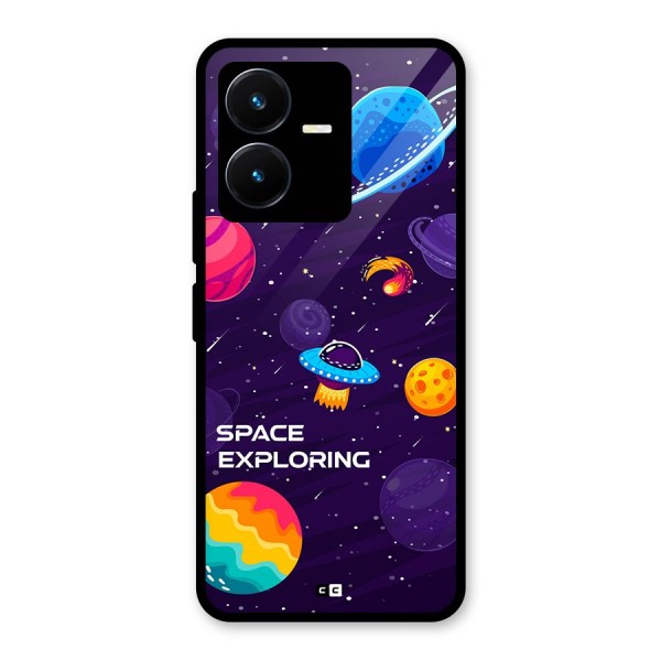 Space Exploring Glass Back Case for Vivo Y22