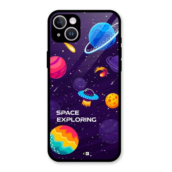 Space Exploring Glass Back Case for iPhone 14 Plus