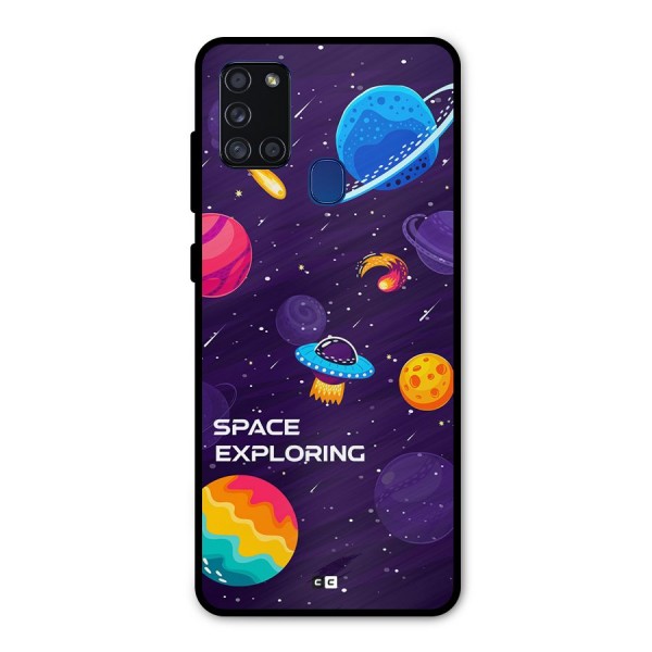 Space Exploring Metal Back Case for Galaxy A21s