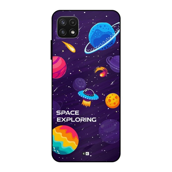 Space Exploring Metal Back Case for Galaxy A22 5G