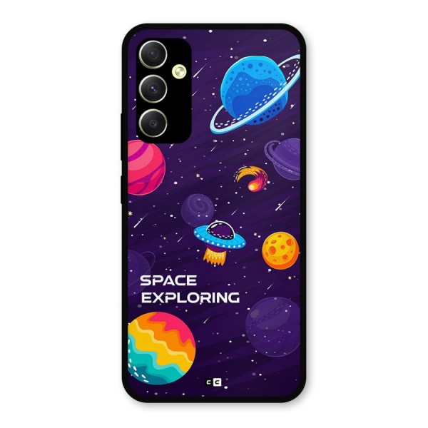 Space Exploring Metal Back Case for Galaxy A34