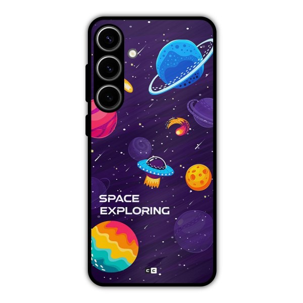 Space Exploring Metal Back Case for Galaxy S24 Plus