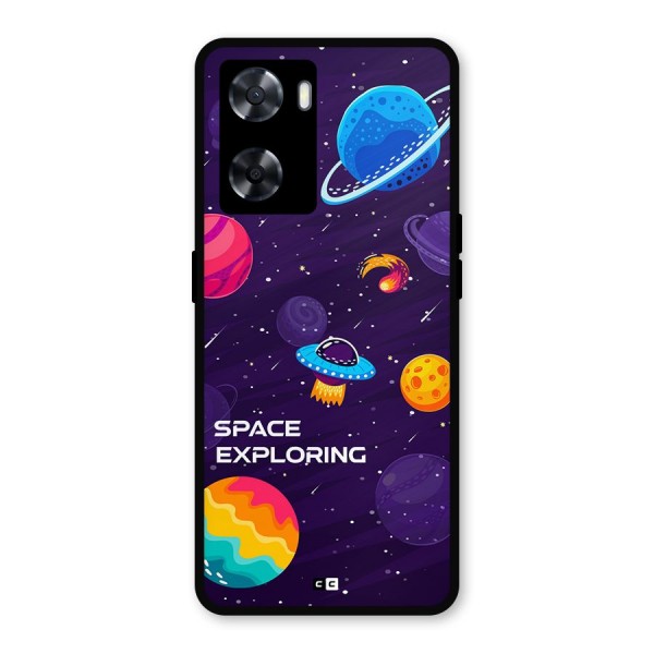 Space Exploring Metal Back Case for Oppo A57 2022