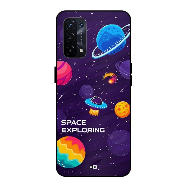 Space Exploring Metal Back Case for Oppo A74 5G