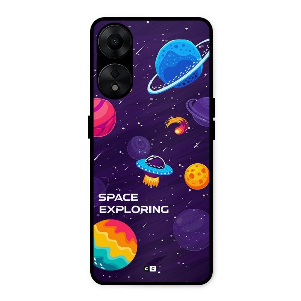 Space Exploring Metal Back Case for Oppo A78 5G