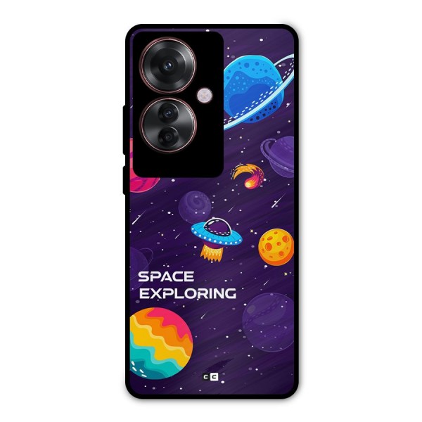 Space Exploring Metal Back Case for Oppo F25 Pro