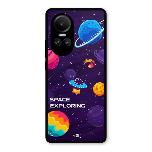 Space Exploring Metal Back Case for Oppo Reno10 Pro