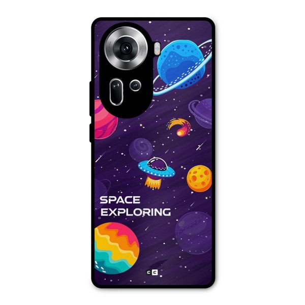 Space Exploring Metal Back Case for Oppo Reno11 5G