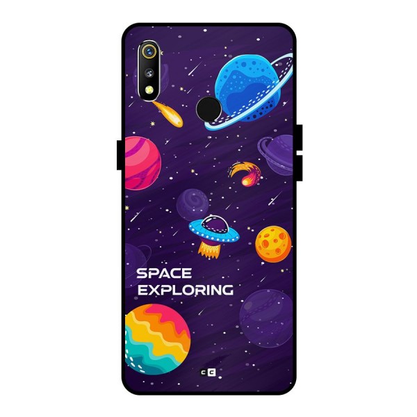 Space Exploring Metal Back Case for Realme 3