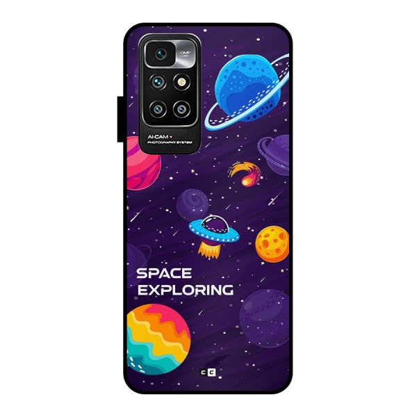 Space Exploring Metal Back Case for Redmi 10 Prime