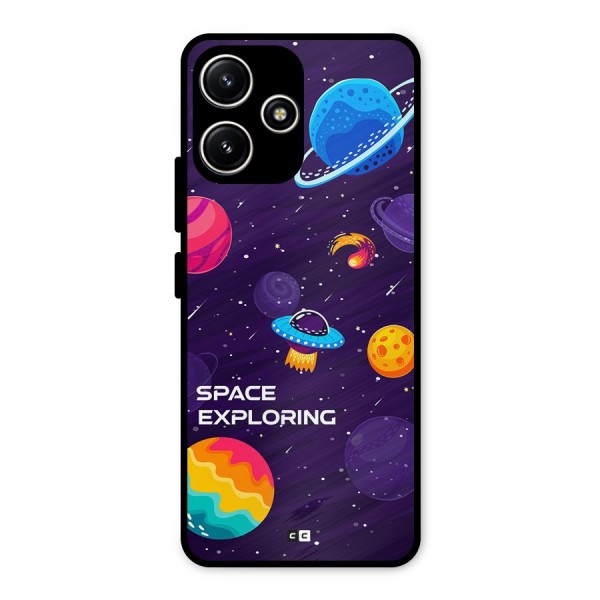 Space Exploring Metal Back Case for Redmi 12 5G