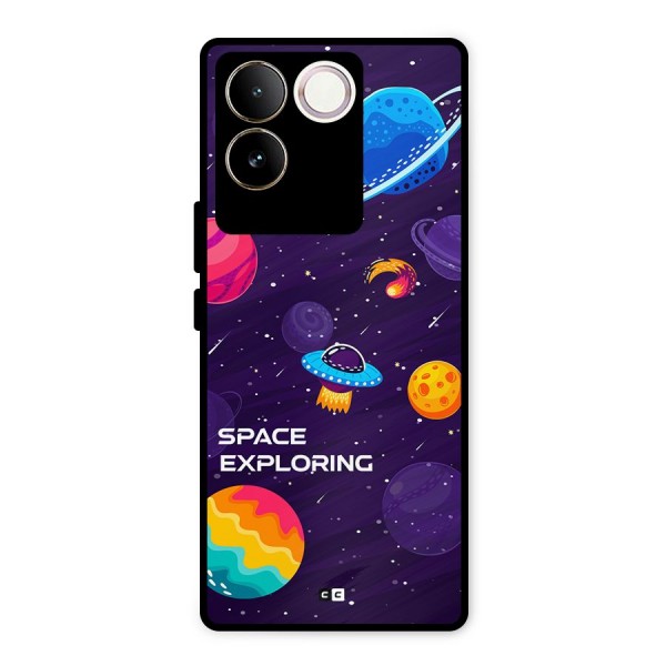 Space Exploring Metal Back Case for Vivo T2 Pro