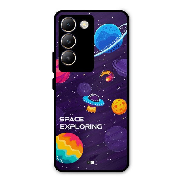 Space Exploring Metal Back Case for Vivo T3 5G