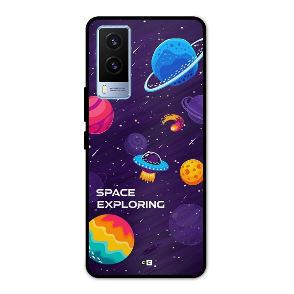 Space Exploring Metal Back Case for Vivo V21e 5G