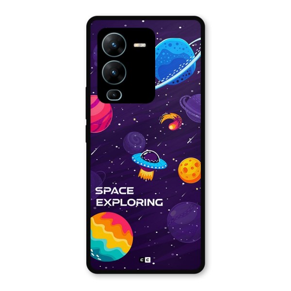 Space Exploring Metal Back Case for Vivo V25 Pro