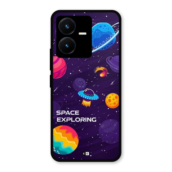 Space Exploring Metal Back Case for Vivo Y22s