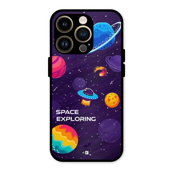 Space Exploring Metal Back Case for iPhone 14 Pro