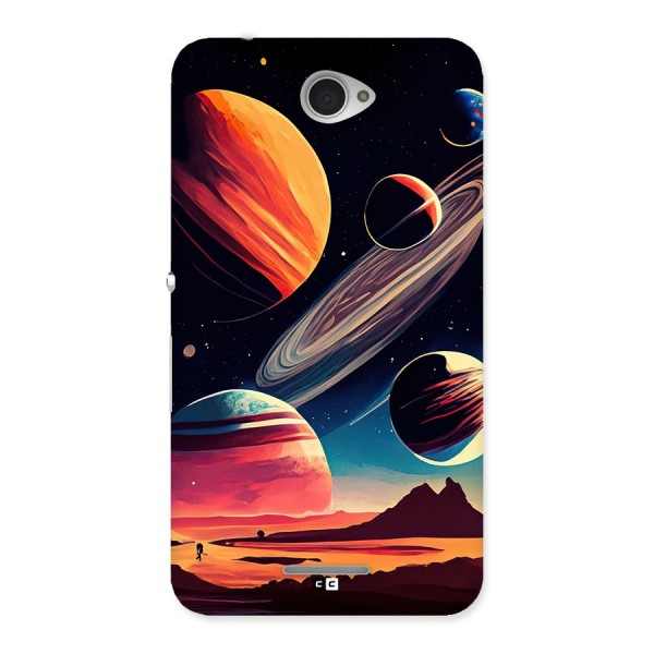 Space Planets Back Case for Xperia E4