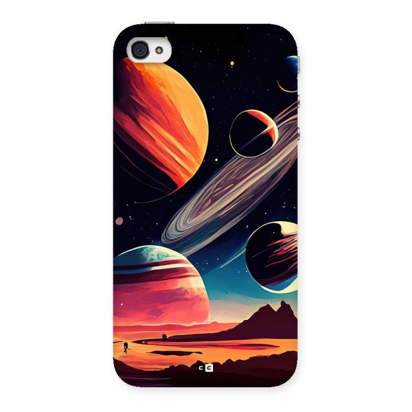 Space Planets Back Case for iPhone 4 4s