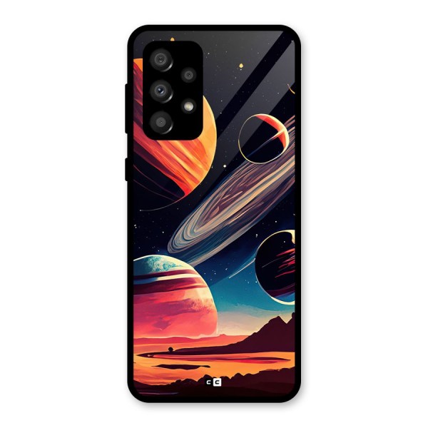 Space Planets Glass Back Case for Galaxy A32