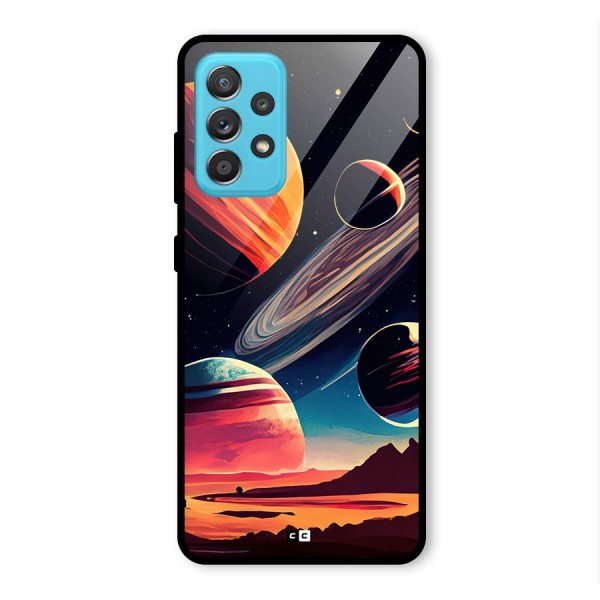 Space Planets Glass Back Case for Galaxy A52