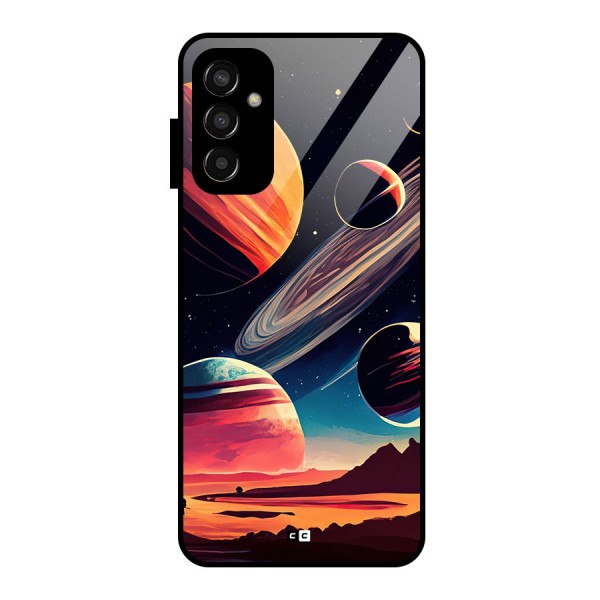 Space Planets Glass Back Case for Galaxy F13