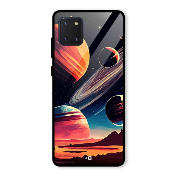 Space Planets Glass Back Case for Galaxy Note 10 Lite