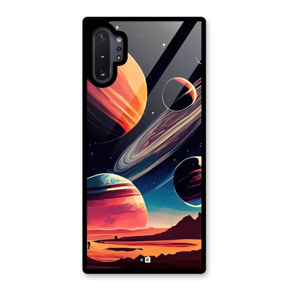 Space Planets Glass Back Case for Galaxy Note 10 Plus