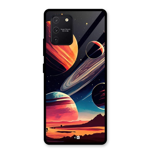 Space Planets Glass Back Case for Galaxy S10 Lite