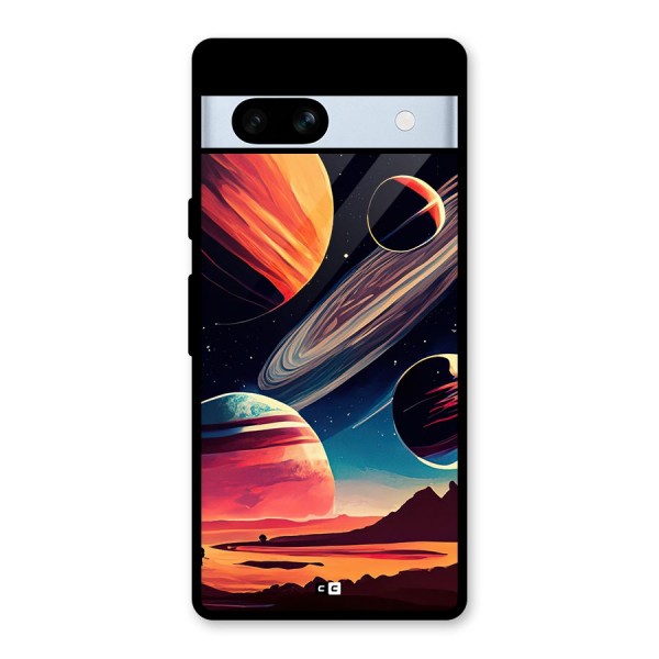 Space Planets Glass Back Case for Google Pixel 7a