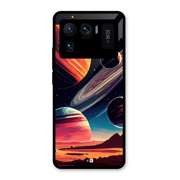 Space Planets Glass Back Case for Mi 11 Ultra