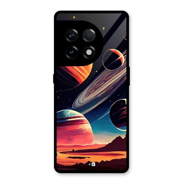 Space Planets Glass Back Case for OnePlus 11R