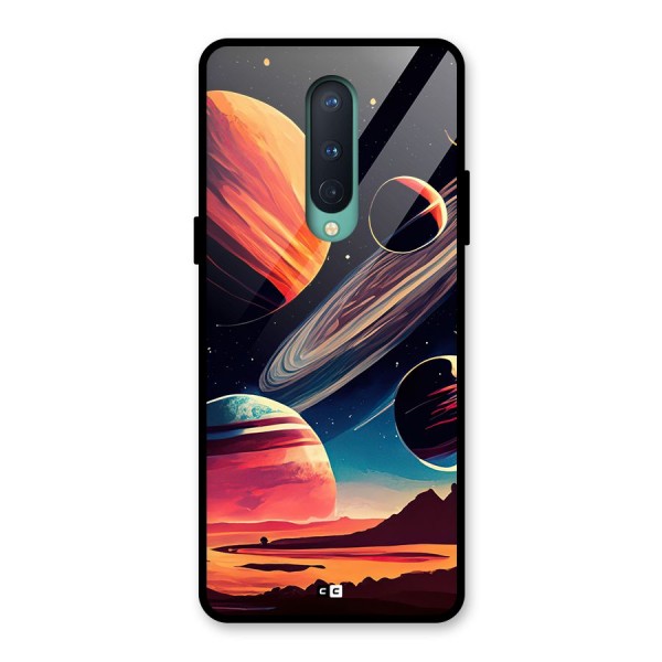 Space Planets Glass Back Case for OnePlus 8