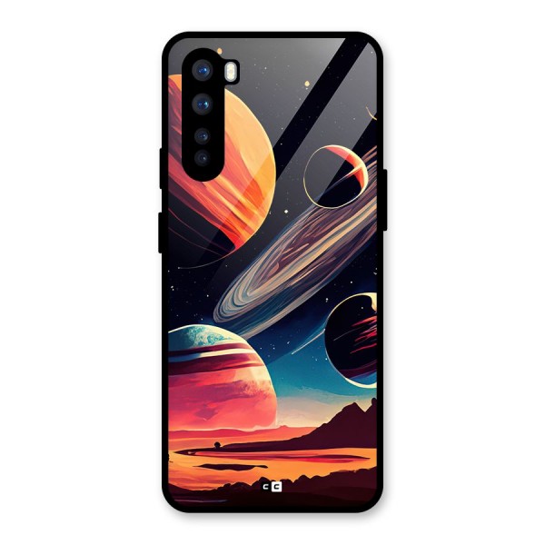 Space Planets Glass Back Case for OnePlus Nord