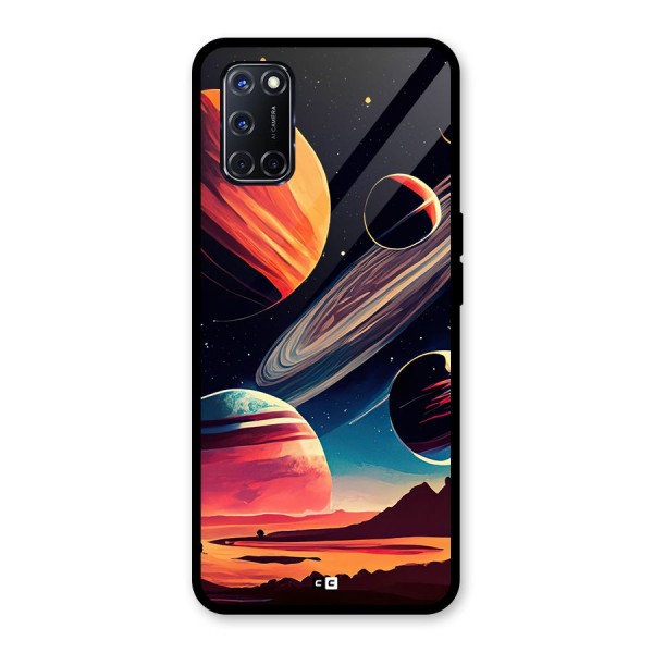 Space Planets Glass Back Case for Oppo A52