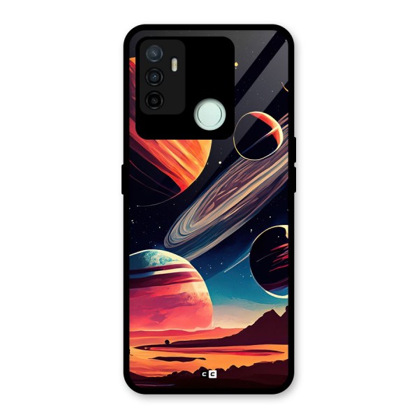 Space Planets Glass Back Case for Oppo A53