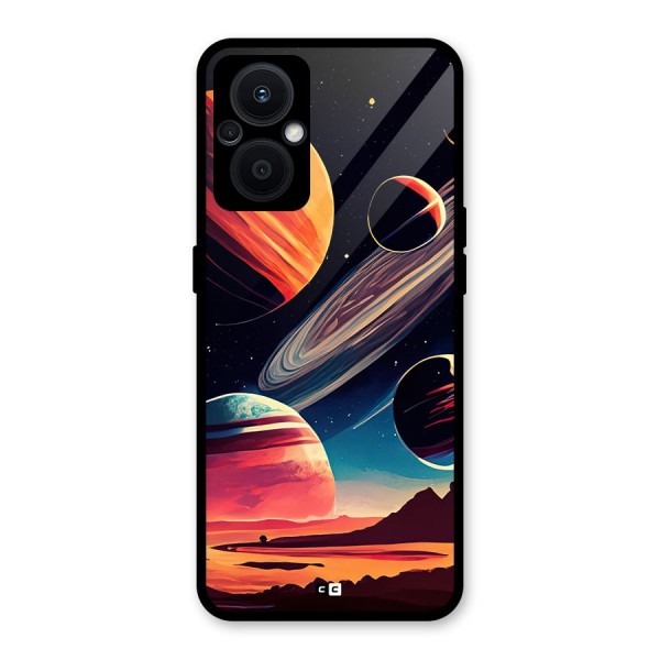 Space Planets Glass Back Case for Oppo F21s Pro 5G