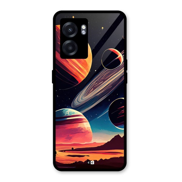 Space Planets Glass Back Case for Oppo K10 (5G)