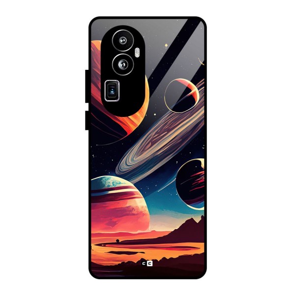 Space Planets Glass Back Case for Oppo Reno10 Pro Plus