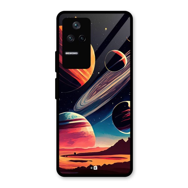 Space Planets Glass Back Case for Poco F4 5G