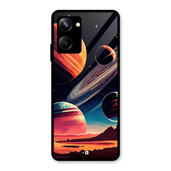 Space Planets Glass Back Case for Realme 10 Pro