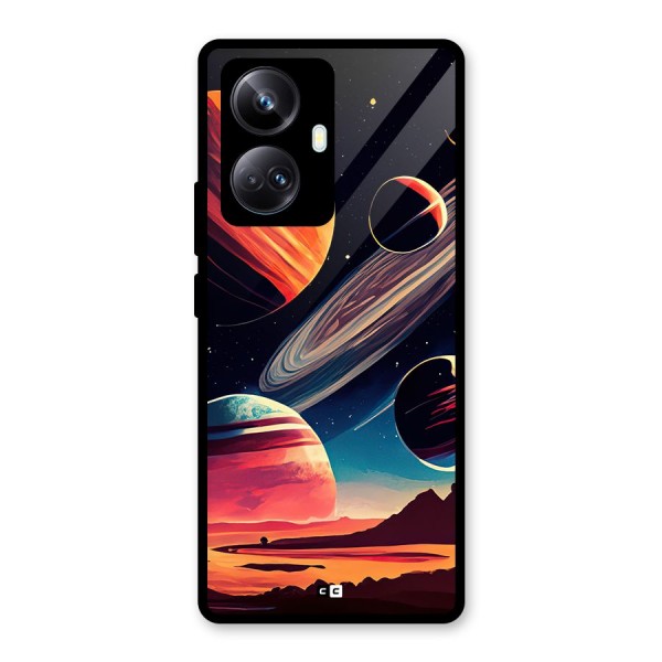 Space Planets Glass Back Case for Realme 10 Pro Plus