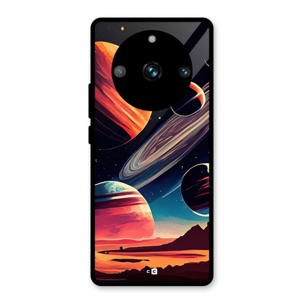 Space Planets Glass Back Case for Realme 11 Pro