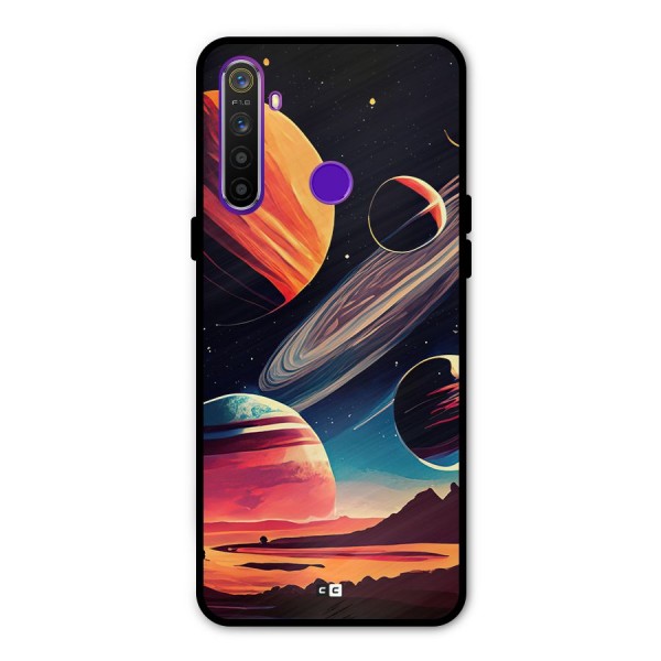 Space Planets Glass Back Case for Realme 5s