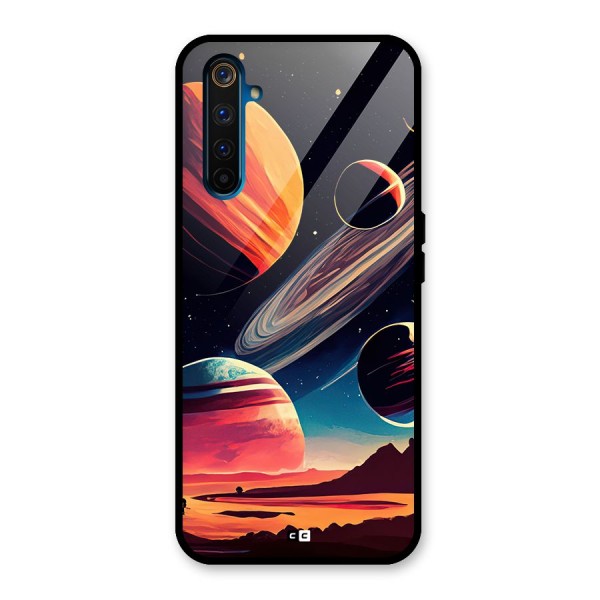 Space Planets Glass Back Case for Realme 6 Pro