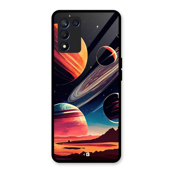 Space Planets Glass Back Case for Realme 9 5G Speed