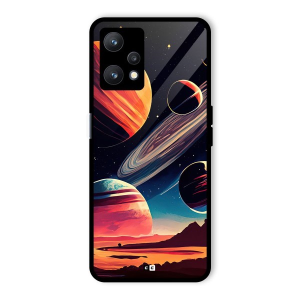 Space Planets Glass Back Case for Realme 9 Pro 5G